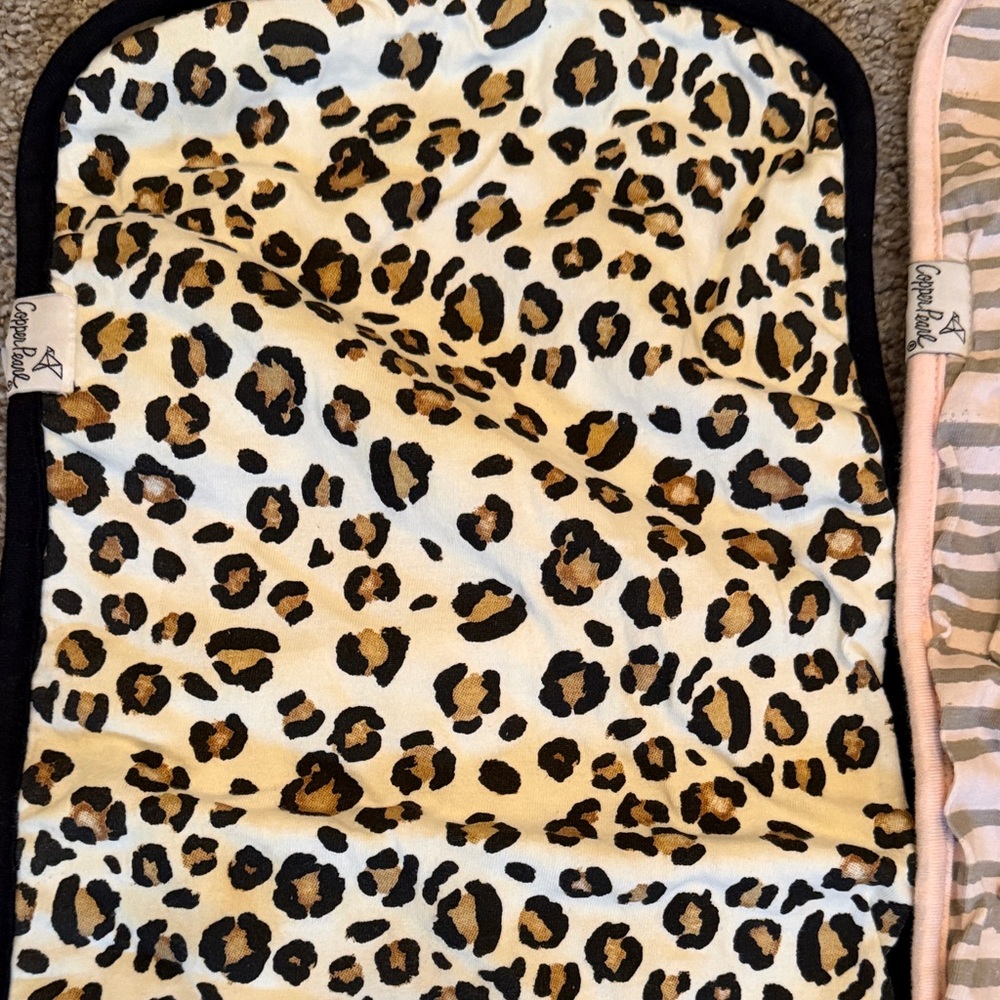 Set of 5 Copper Pearl Patterned Burp Cloths - Picture 2 of 7